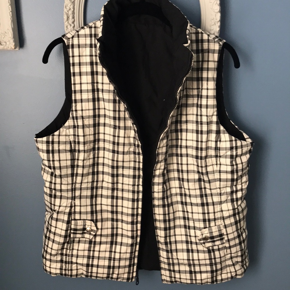 Ann Taylor- reversible vest jacket (size: Large )